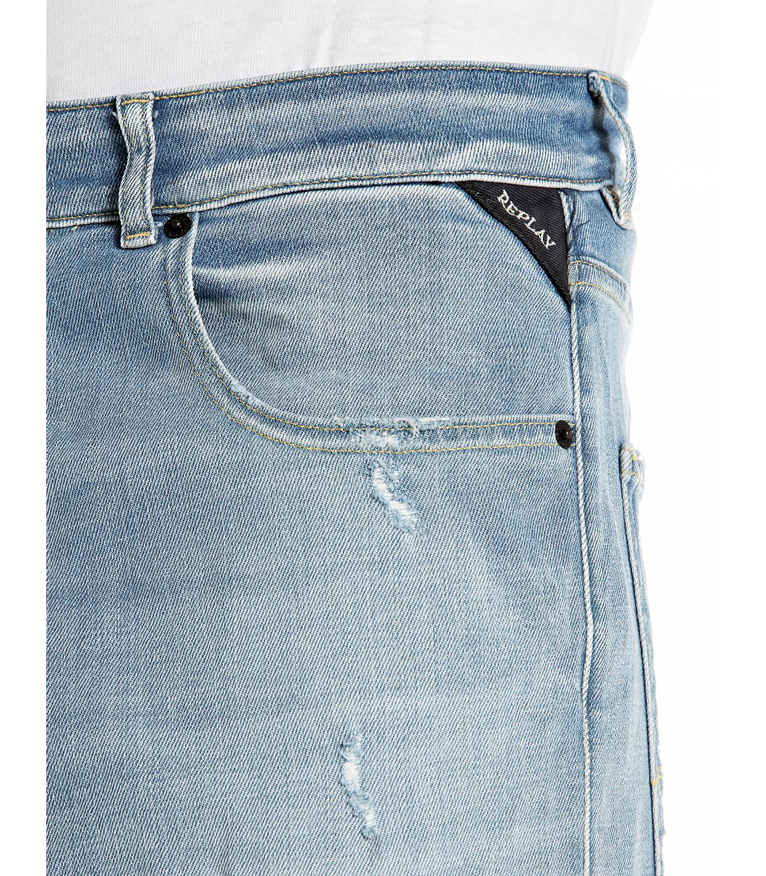 NEW ブーツカットCLEY ライトインディゴストレッチデニム 詳細画像 ライトブルー 6